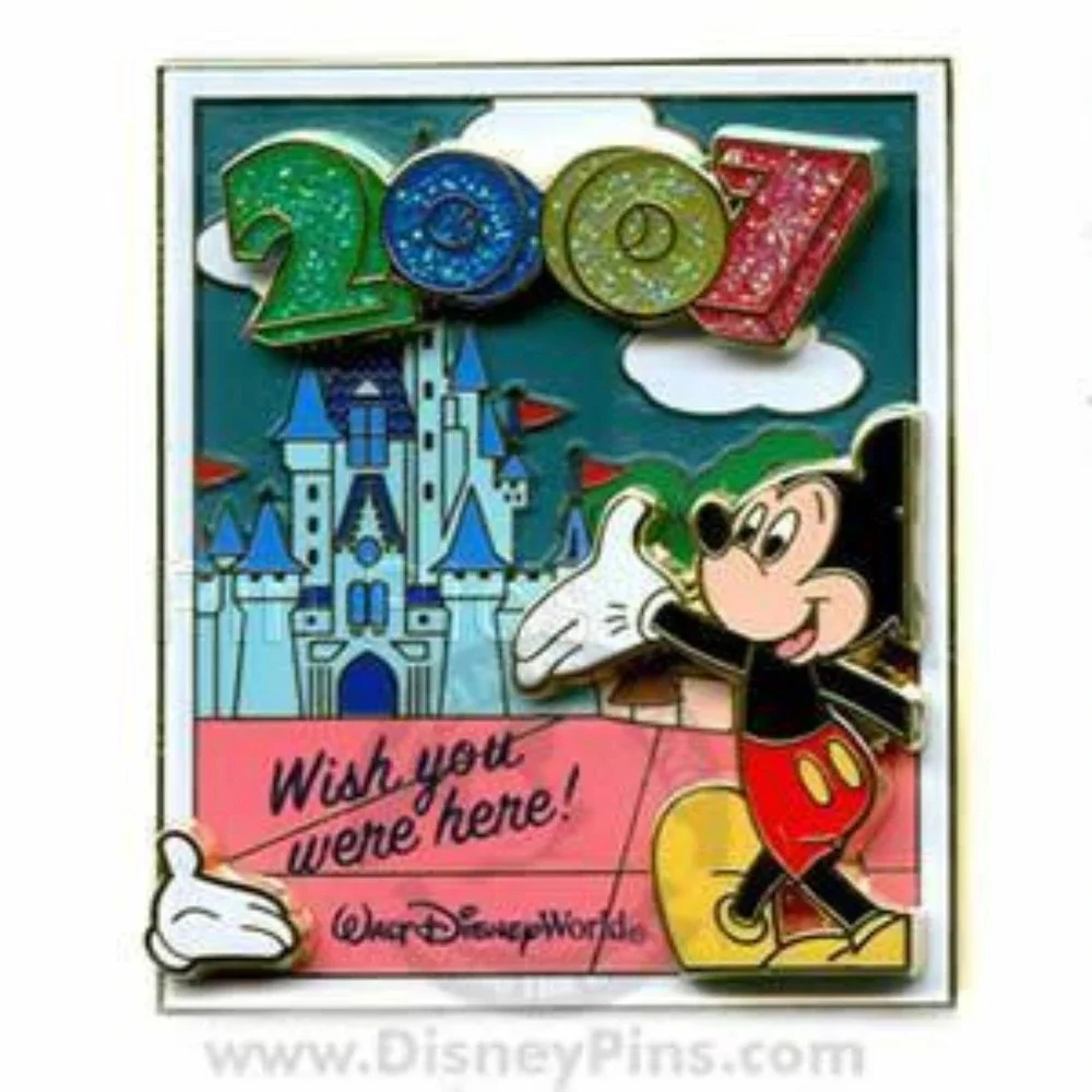 Disney Pin Mickey Castle‎ White Glove Wish You Were Here 2007 LE 50054092 WDW